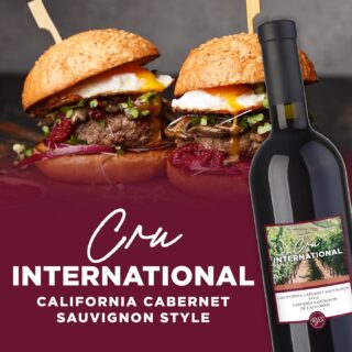 Our Cru International California Cabernet Sauvignon is superbly enhanced with the addition of oak, and while it can be drunk young, it also does well with age.

Pair with your favourite BBQ ribs, mushroom or lamb burgers and hard cheeses. 🧀🍔🍷

Find at a retailer near you! 🔗Link in Bio 

#RJSCraftWine #CraftWine #RedWine #CruInternational #CaliforniaWine #CabernetSauvignon #FoodandWine #WineLovers