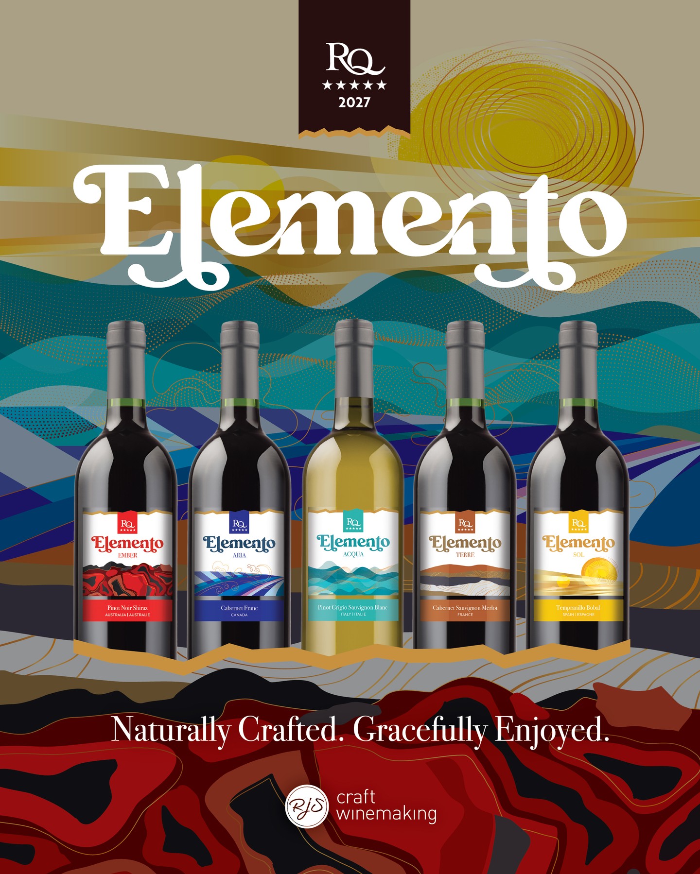 Born of the Elements. Crafted for the Extraordinary. The earth ran deep. The sun bore down. The air swept through. The water carved its path. The fire held. And from all of it — five extraordinary wines were born. 🍷💦💨🌱🔥☀️
Learn more online at, rjscraftwinemaking.ca
#RQ27 #RJSCraftWinemaking #RJSCraftWine #Elements #Wine #WhiteWine #RedWine #Winemaking