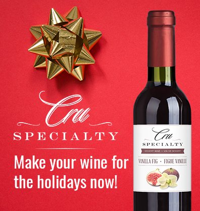 Cru Specialty Holiday Dessert Wine Kits