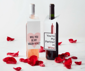Valen-Wine, Valentines Day Bottle Gift Tags