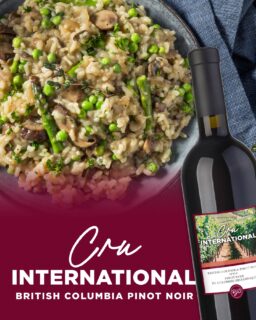 This British Columbia Pinot Noir features aromas of black cherries and fresh strawberries. With silky tannins and subtle notes of pepper and spice, this beautiful red is perfect for any summer table! 🍒🍓🍷

Try pairing with a creamy mushroom and asparagus risotto or a savoury duck ragu papardella pasta. 

Grab at a retailer near you! 🔗 Link in bio

#RJSCraftWine #WineoftheMonth #FoodandWine #WinePairing #CruInternational #PinorNoir #RedWine #CraftWine #CanadianOwned #ProudlyCanadian #SupportLocal #BCWine #SummerWine