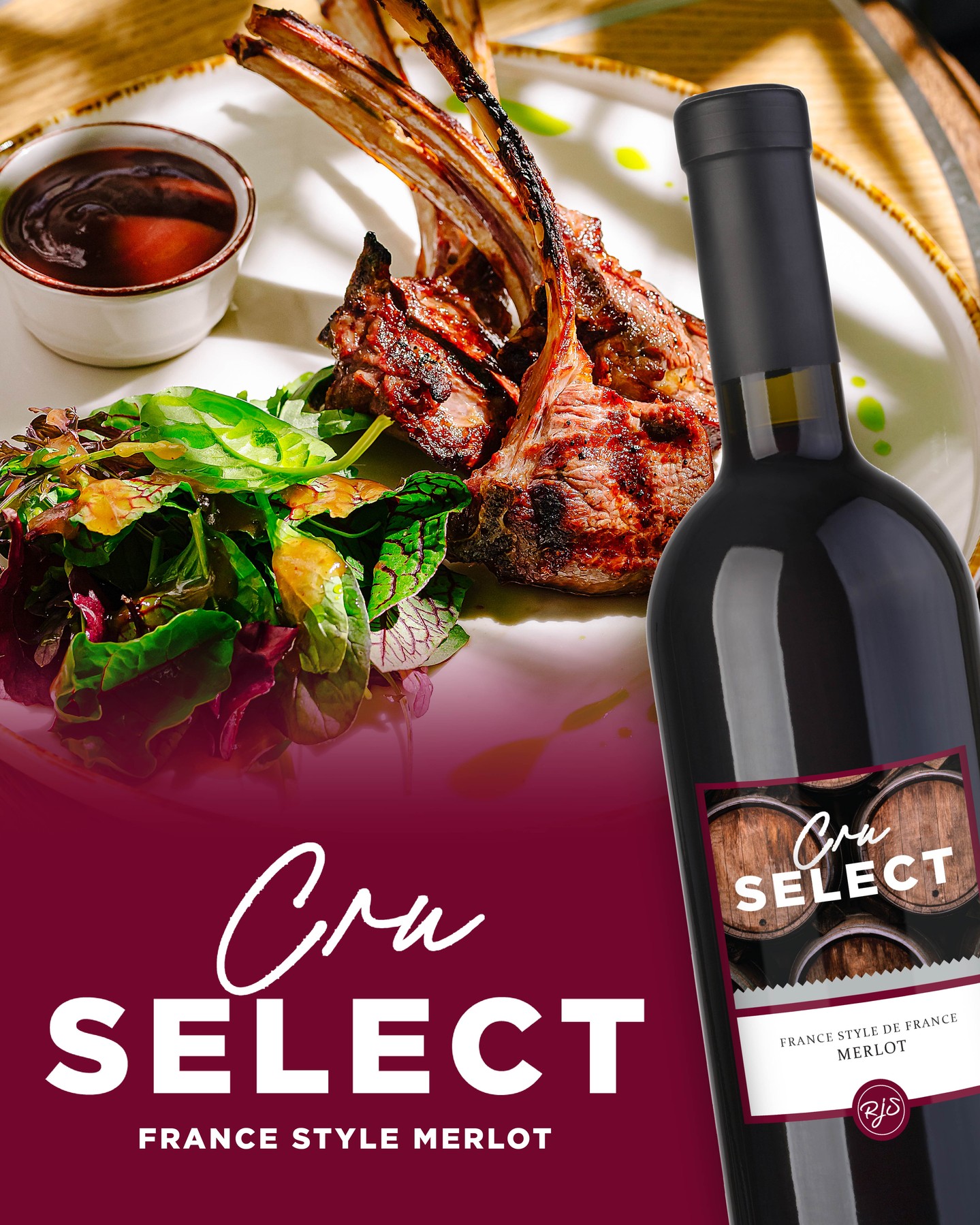 Impressive aromas of farm fresh strawberries, violets, and vanilla framed with soft, silky tannins. Powerful notes of ripe raspberries, cherries, and dark fruit on the palate. A true French classic!

Try pairing with Grilled Lamb Chops or Ratatouille. 🇫🇷🍷

Get yours today at a retailer near you! 🔗 Link in bio

#RJSCraftWine #WineoftheMonth #RedWine #FrenchWine #FoodandWine #WinePairing #CraftWine #CruSelect #WineMaking #CanadianOwned #ProudlyCanadian #SupportLocal