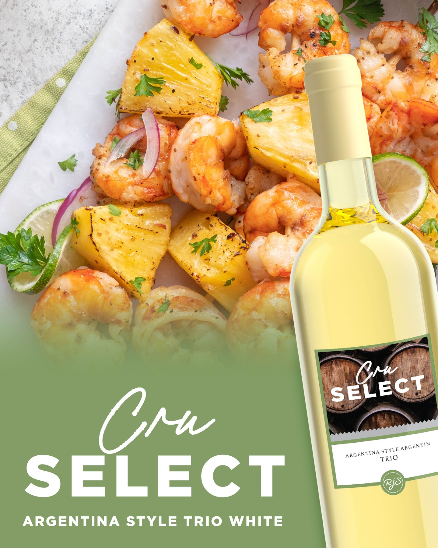 This modern New World white highlights the apricot and floral notes of Viognier, the minerality of Riesling, and the tropical aromas of Chardonnay. 🌸🥂
Try pairing grilled shrimp skewers with citrus marinade or charcuterie boards featuring dried apricots, almonds, and prosciutto! 🍤🧀
Find it at a retailer near you today! 🔗Link in Bio
#RJSCraftWine #WhiteWine #Winemaking #CraftWine #FoodandDrink #WinePairings #ProudlyCanadian #SupportLocal