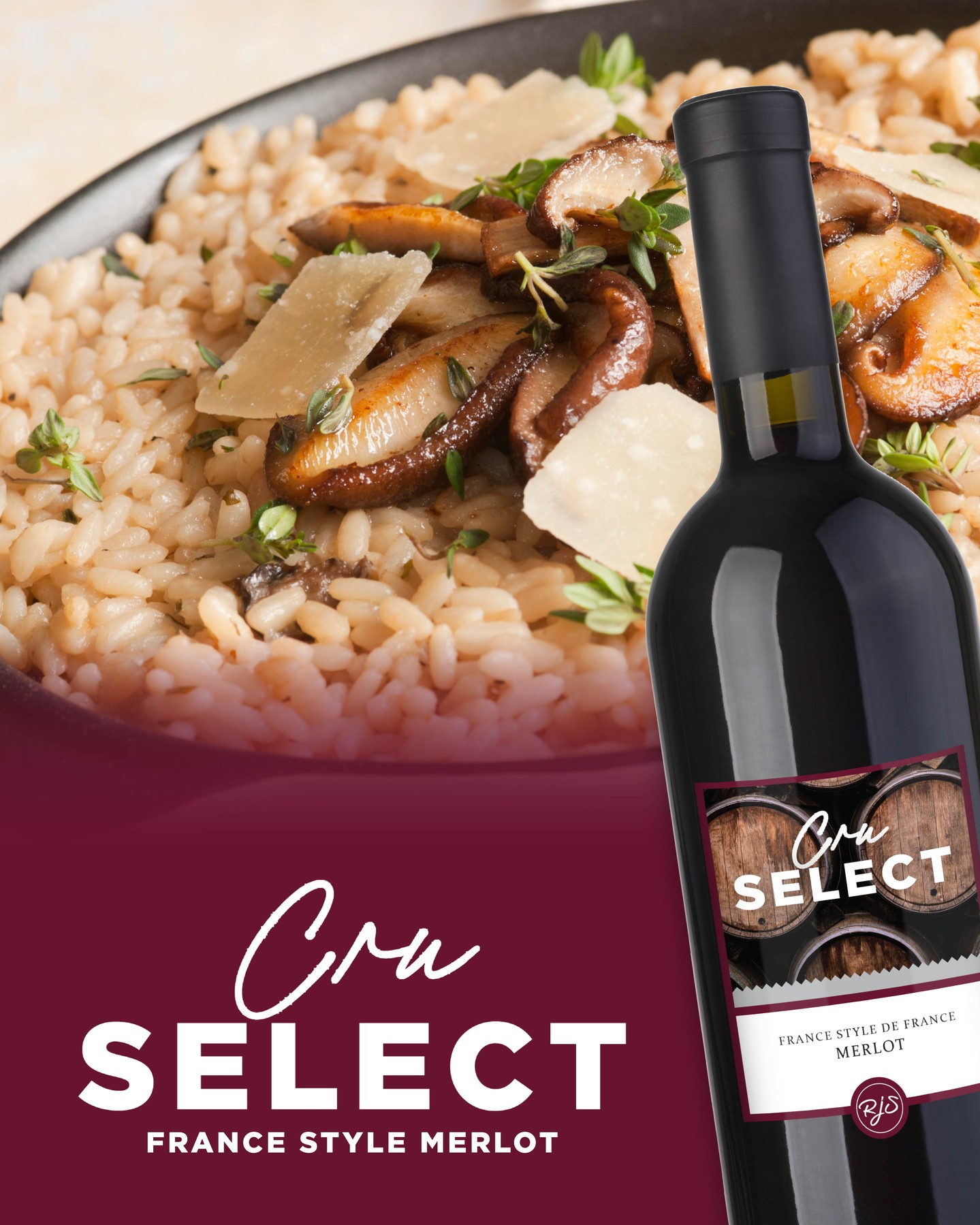 Impressive aromas of farm-fresh strawberries, violets, and vanilla, framed with soft, silky tannins. Powerful notes of ripe raspberries, cherries, and dark fruit on the palate. A true French classic wine. 🍷🍓🍒

Try pairing with Herb-roasted chicken or mushroom parmesan risotto.🍗🍄‍🟫 

Find at a retailer near you today! 🔗Link in Bio

#RJSCraftWine #RedWine #Winemaking #CraftWine #FoodandDrink #WinePairings #ProudlyCanadian #SupportLocal #Merlot #FrenchWine