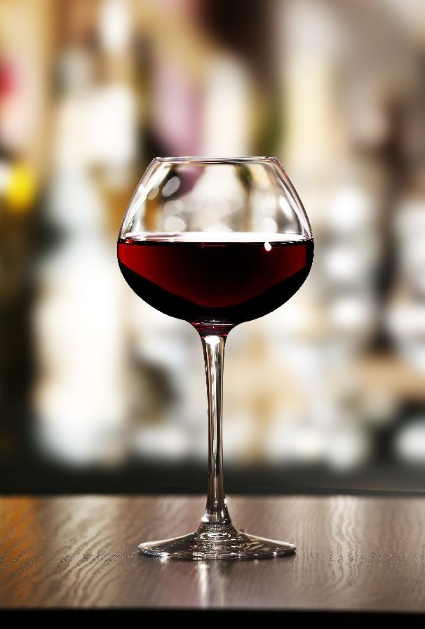 Red wine glass